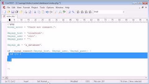 Beginner PHP Tutorial - 114 - Connecting to a Server and Database Part 2