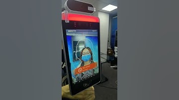 Face entry English test video Face recognition temperature measuring terminal