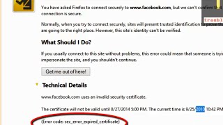 how to fix firefox error code: sec_error_expired_certificate (untrusted connection)