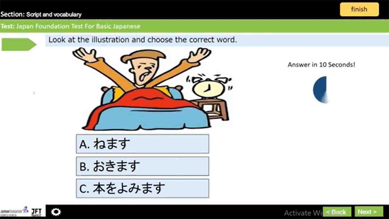 script and vacbulary jft basic a2 test 2025   full model test 2025 with answer