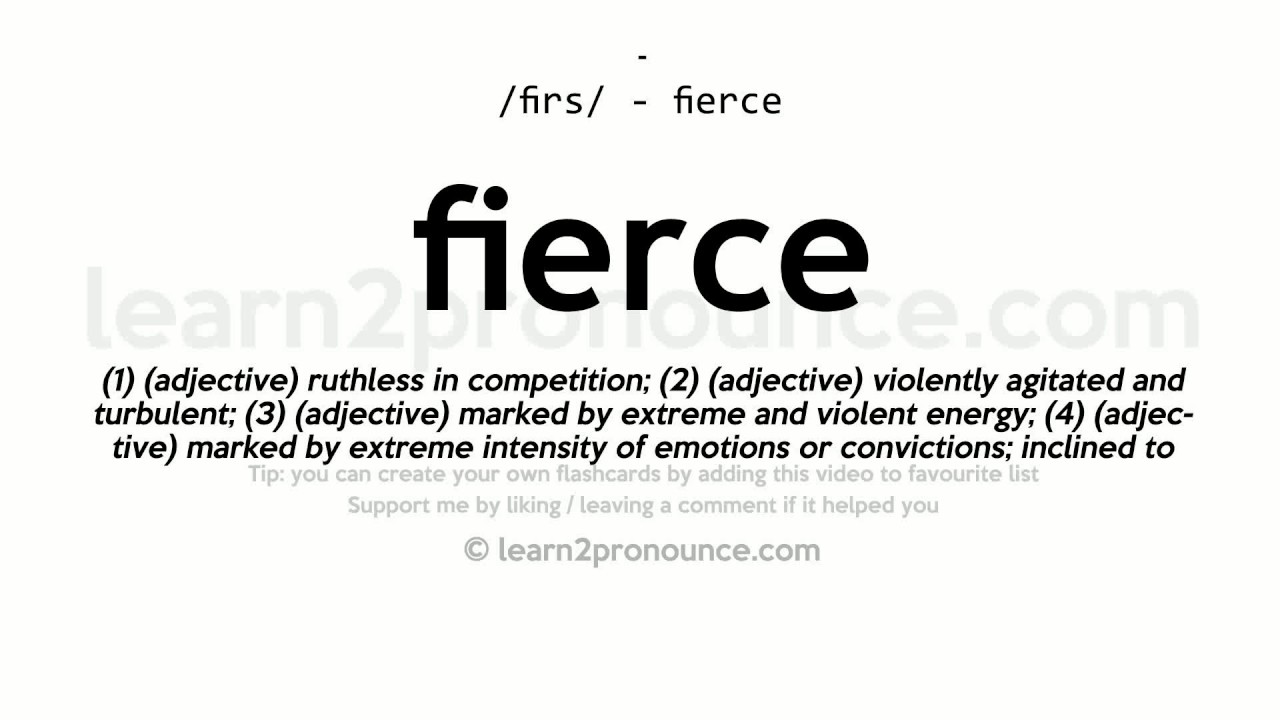 What does competition is fierce mean?