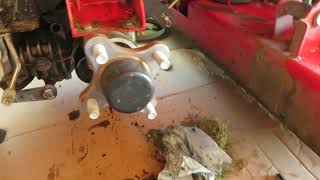 Changing hydraulic transaxle fluid in a Gravely ZT XL