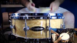 Goodman Drum Company Quilted Maple Solid Wood Stave Drum