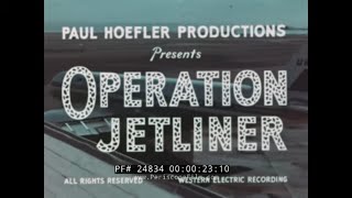 1959 UNITED AIRLINES PROMO FILM  DEBUT OF DOUGLAS DC8  ' OPERATION JETLINER '  DC8  24834