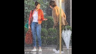 Selena Gomez while filming untitled Woody Allen project with co-star Timothée Chamalet