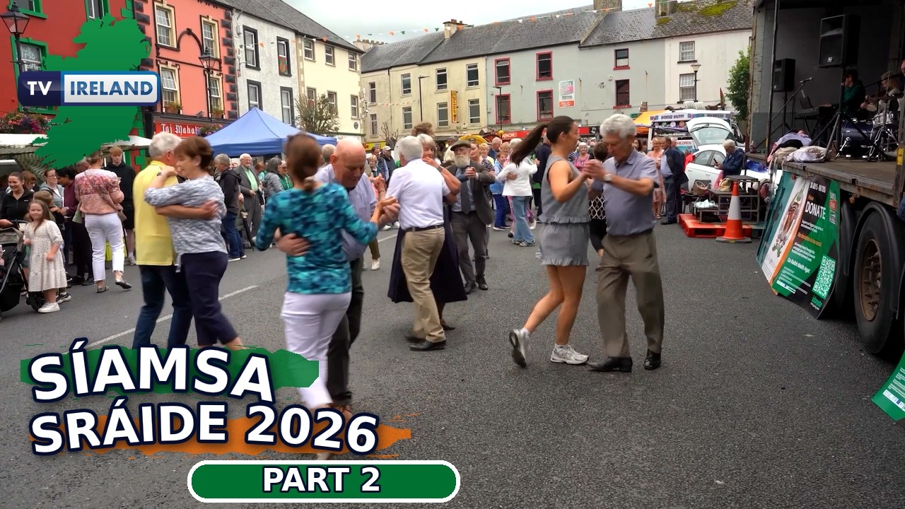 TV Ireland returns to Swinford, Co. Mayo for Part 2 of our coverage from the 42nd Síamsa Sráide Street & Arts Festival 2026.

Held from Thursday 30 July to Wednesday 5 August, the festival brought a brilliant week of music, culture, street entertainment, family fun and community spirit to the town.

Join us as we capture more of the people, performers and great atmosphere that make Síamsa Sráide such a special celebration.

For more information, visit: https://siamsasraide.ie

Subscribe to TV Ireland for more stories, events and communities from across Ireland.

#SiamsaSraide #Swinford #Mayo #TVIreland #IrishFestival