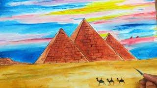 egypt Pyramids Drawing Tutorial