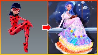 Drawing Ladybug Into Moon Princess - Miraculous Characters Glow Up