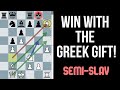 How to WIN QUICKLY with The Greek Gift! | Semi Slav - Gameplay and Analysis (1800 Rating Lichess)