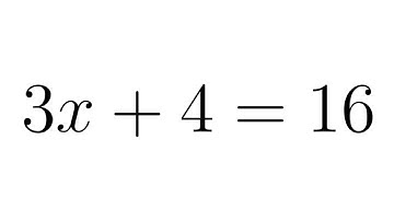 Solving a Two Step Linear Equation 3x + 4 = 16