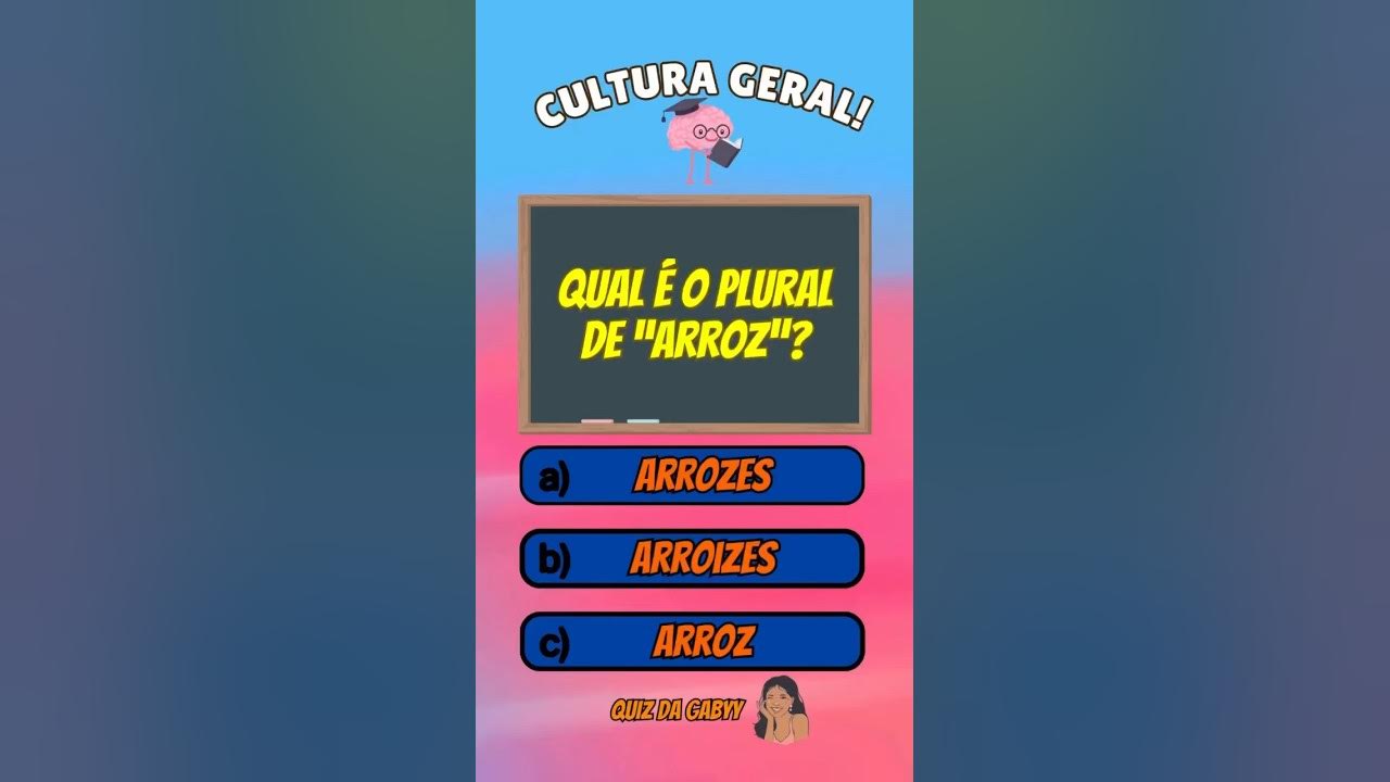 QUIZ CONHECIMENTOS GERAIS #quiz #quizz #quiztime #quizchallenge #conhe