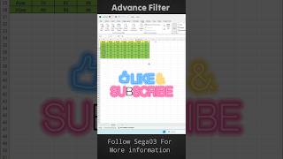 Excel tip advanced filter unique values #reels #filter #excel