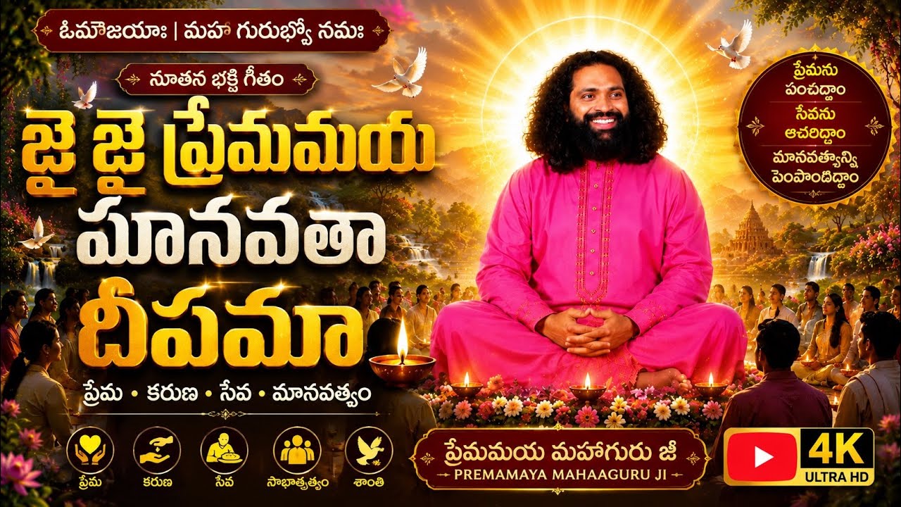 జై జై ప్రేమమయ మానవతా దీపమా | Premamaya MahaaGuru Ji | Telugu Devotional Song 