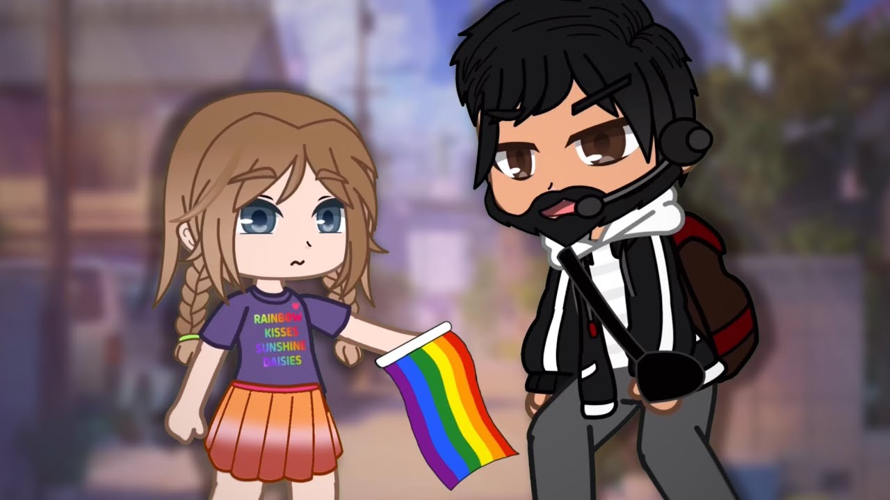 🏳️‍🌈Little girl holding a pride flag 🏳️‍🌈 meme / trend Gacha Club