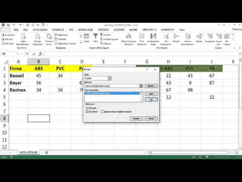 Excel&rsquo;de Veri Birleştirme (Data Consolide)