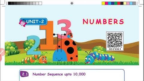 4th std Maths - Unit 2 Numbers - Number sequence up to 10,000