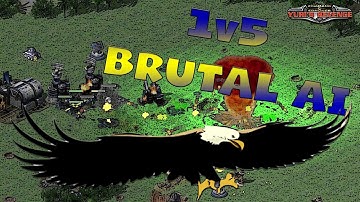 1v5 BRUTAL AI - BLACK EAGLES ( Command & Conquer - Yuris Revenge )