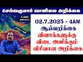 விவசாயிகளின் வானிலை வினாக்கள் விடையாக விரிவான அறிக்கை