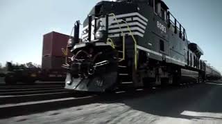 “Norfolk Southern, what’s your function?” But with no music and just train noises