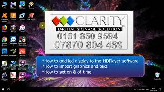 HOW TO USE HD PLAYER SOFTWARE - HOW TO ADD NEW SCREEN TO THE PROGRAM BY CLARITY LED LTD screenshot 5