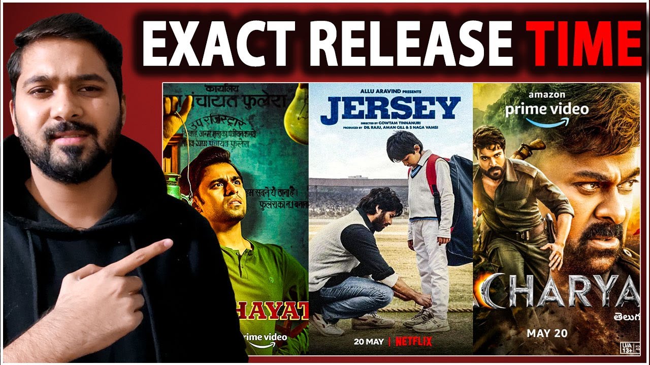 Acharya, Jersey Exact OTT Release Time | Amazon Prime Video, ZEE5, Netflix