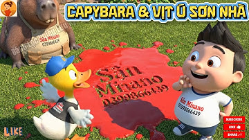 Capybara và vịt ú cùng sơn ngôi nhà tình bạn – màu cuối khiến ai cũng bất ngờ!