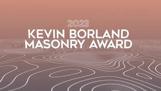 TBA 2023: Kevin Borland Masonry Award  High Commendations