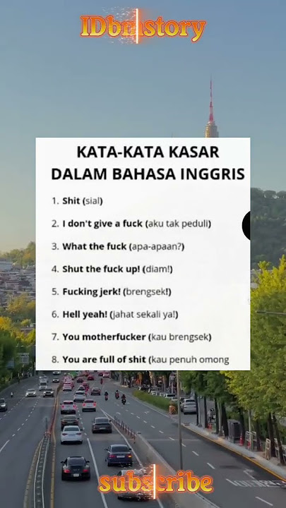 Kata kata kasar dalam bahasa Inggris