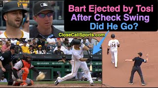 E55 - Joey Bart Ejected Arguing Alex Tosi's Check Swing Strike Call Following Groundout to 1st Base