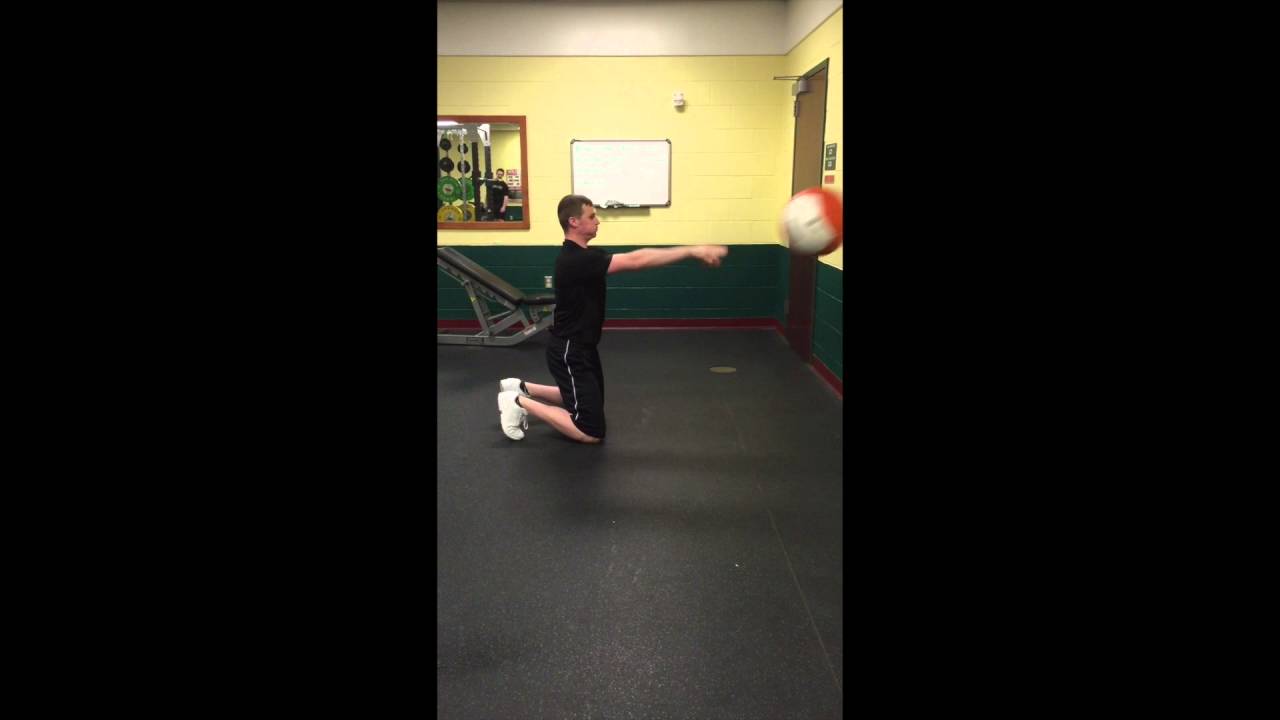 Kneeling Medicine Ball Chest Pass YouTube