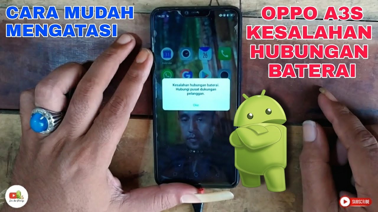 Oppo a3s kesalahan hubungan baterai/ oppo a3s tidak bisa di cas - YouTube