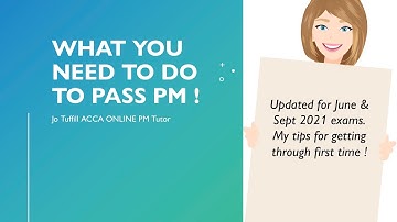 ACCA Performance Management (PM/F5) - What to Expect updated for June & Sept 2021exams