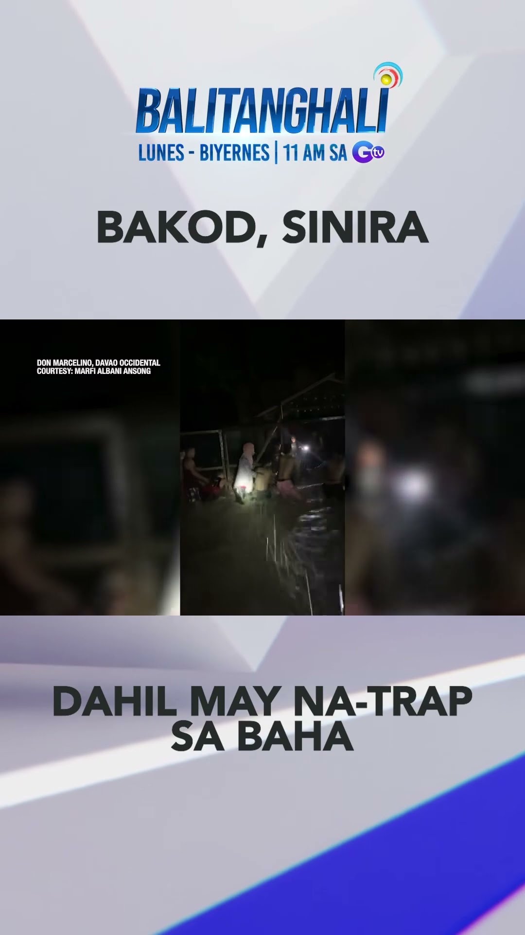 Bakod, sinira para makalabas ang mga residenteng na-trap sa rumaragasang baha #shorts | Balitanghali