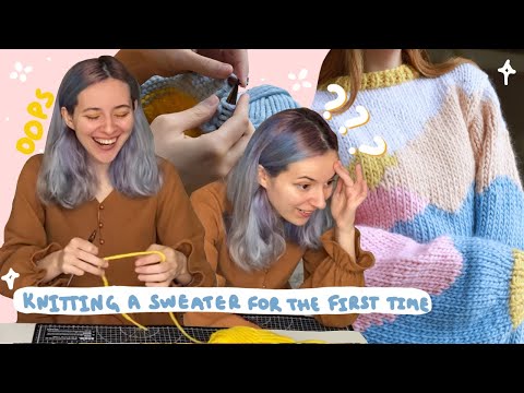 ПРОБУЮ ВЯЗАТЬ СВИТЕР СПИЦАМИ 🧶 | Свитер от CutiePieMarzia | ENG SUB