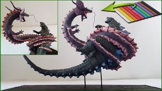 GODZILLA VS TIAMAT WITH CLAY/ PLASTILINA. Godzilla x Kong 2024.