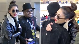 Nicole Scherzinger Gives Apl.de.ap A Big Hug, Dodges French Montana Dating Questions At LAX