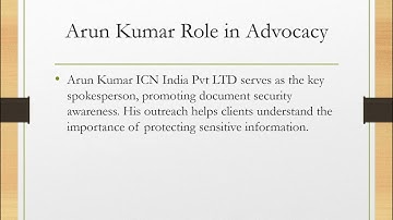 Arun Kumar ICN India Pvt LTD | Secure Printing & Blockchain Certificates with Navin Kishore