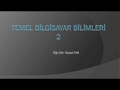 Temel Bilgisayar Bilimleri 2 - Windows İşletim Sistemi