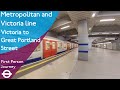 London Underground First Person Journey - Victoria to Great Portland Street via King's Cross