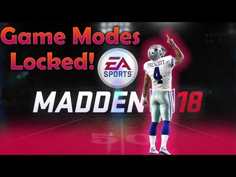 How to Fix Madden NFL 18 locked Game Modes!