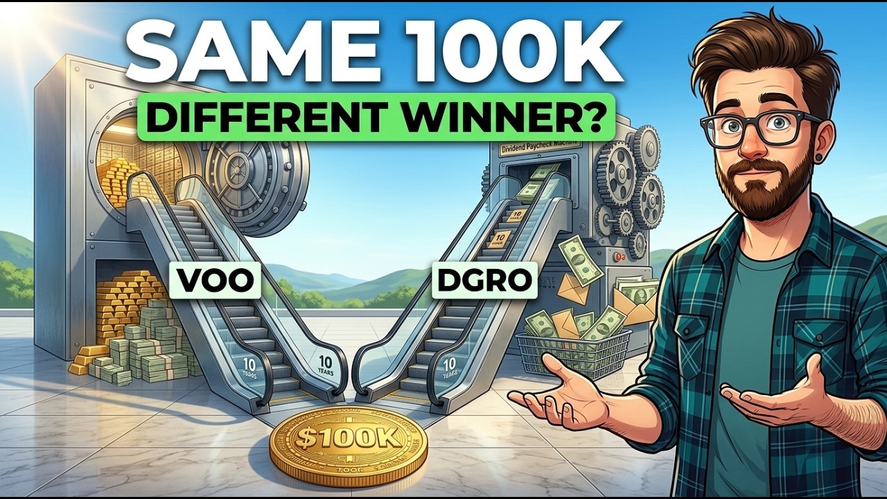 $100K in VOO vs DGRO: The 10-Year Math Nobody Runs