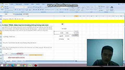Hướng dẫn sử dụng Hàm TRIM | Hàm loại bỏ khoảng trống trong văn bản | GÀ Công Nghiệp