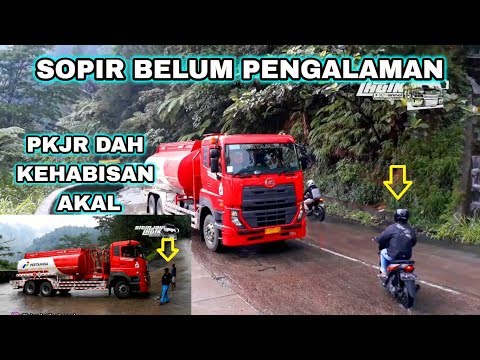 Belum Pengalaman Nyetir Truk Baru, Lihat Apa Yang Dilakukan Sopir Truk Ini Di Sitinjau Lauik