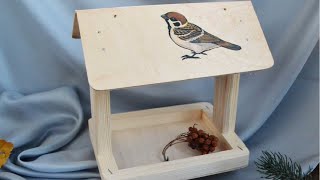 Как сделать деревянную кормушку для птиц своими руками?/ Деревянная кормушка для птиц