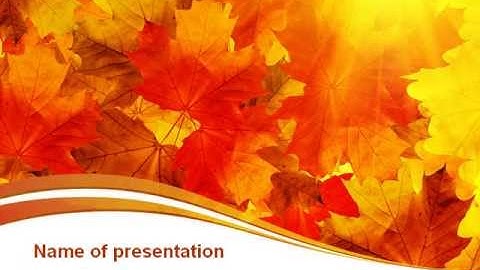 Red Leaves in Fall PowerPoint Template by PoweredTemplate.com