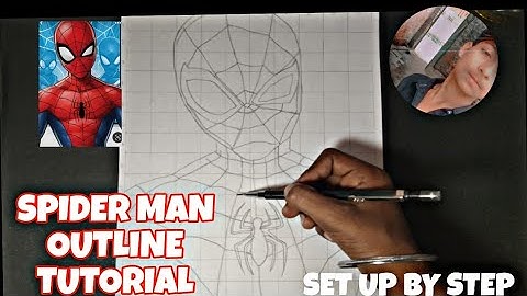 How to draw  spider -man, Spider -man No Way Home, step  by step Outline tutorial  [PART 1]