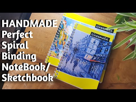 How To Make SPIRAL BINDING SKETCHBOOK/NOTEBOOK At Home Without Machine...|| DIY Spiral Sketchbook