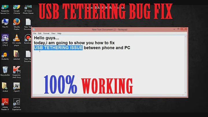 How to fix USB TETHERING problem