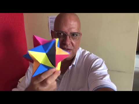Dodecaedro Estrelado com Origami.