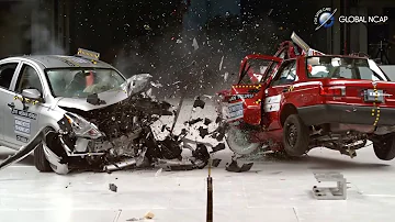 Car to Car Crash Test - Nissan Tsuru Vs Nissan Versa